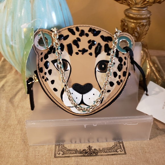 NWT! Kate Spade Leopard Novelty Coin Purse "Run Wild Black" - Picture 9 of 10